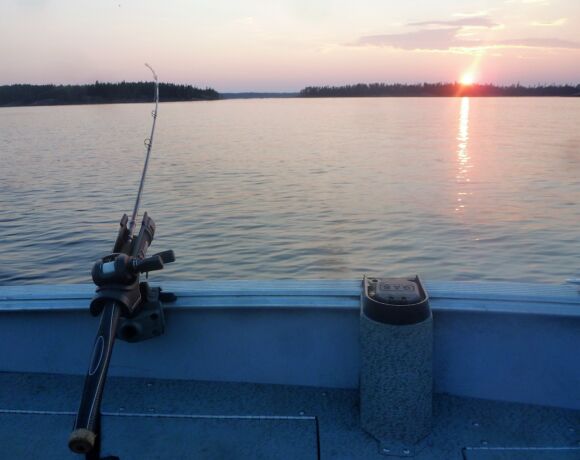 Waiting for a big walleye to strike is not a bad way to take in the sunset